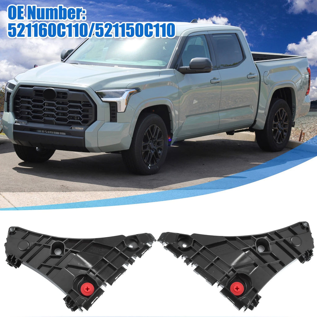Pair Front Bumper Bracket Retainer Spacer Mounting Support for Toyota Tundra (2007–2021)