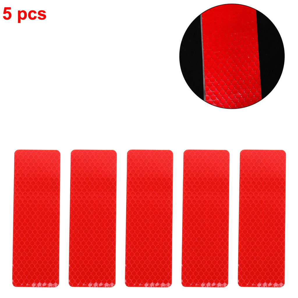 Reflective Bumper Decal for - Fluorescent Red Diamond Grid