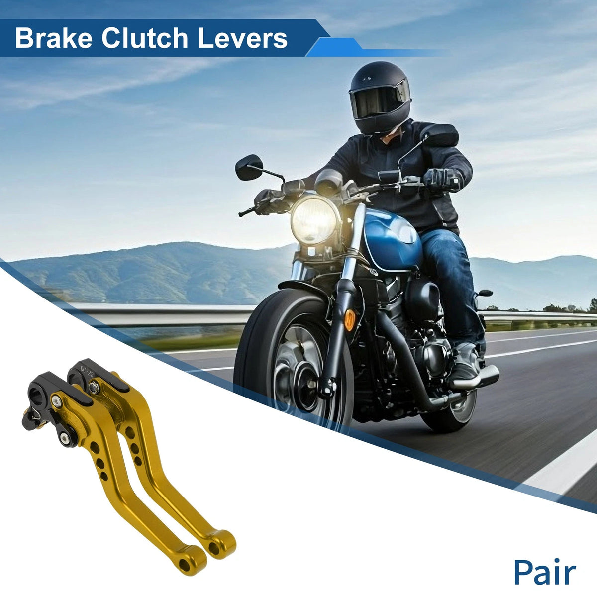 Adjustable Short Brake Clutch Levers for Ducati Monster 695 (2007–2008) Gold