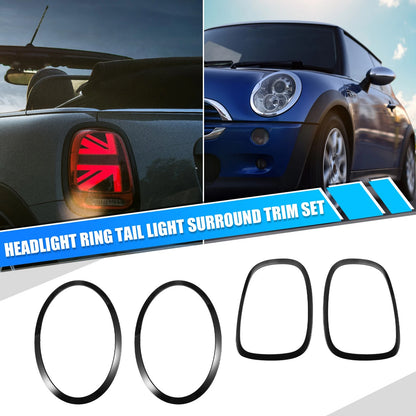 Set of 2 Headlight Ring Tail Light Surround Trim for MINI Cooper F55 (2014–2019)