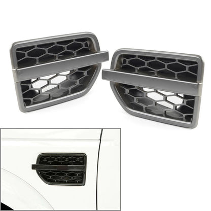 2X Front Grille Air Intake Vent Grill for Land Rover LR4 (2010–2016) Gray