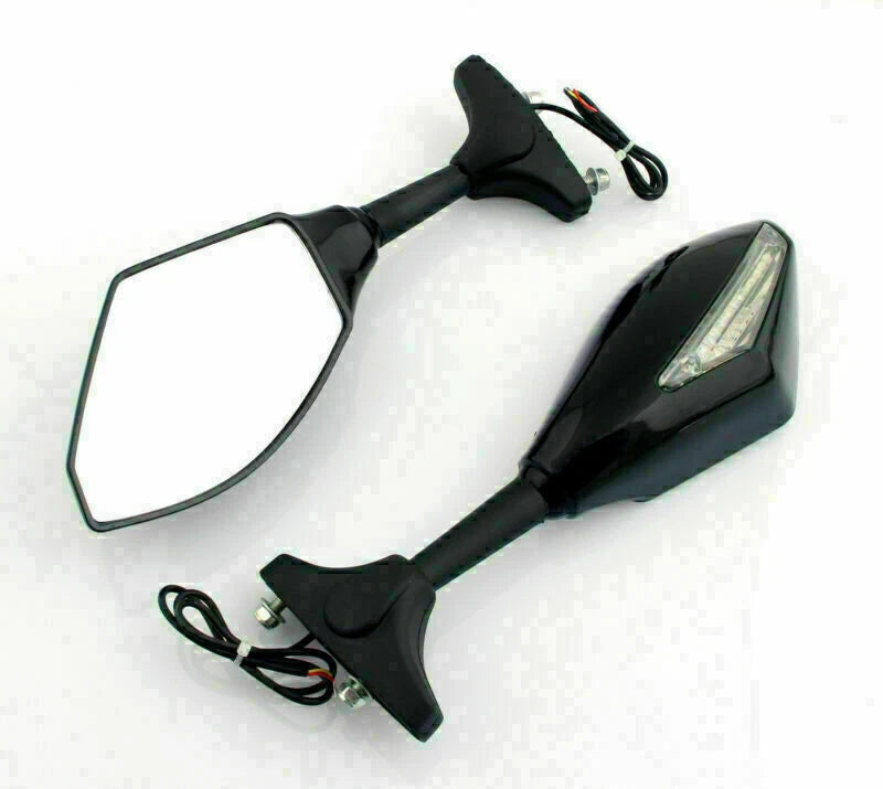 Universal MotoTurn Signal Mirrors for Honda Kawasaki Suzuki Yamaha (T9)