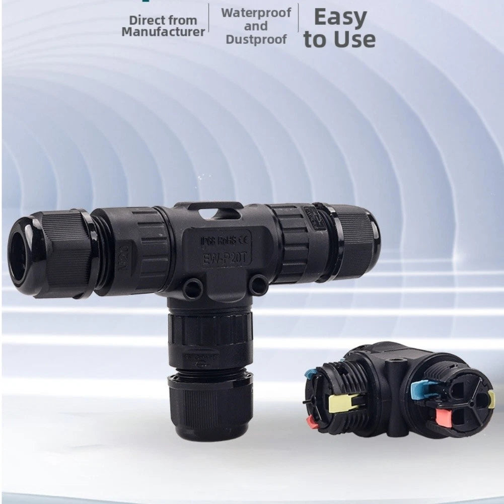 3-Core Waterproof Electrical Connector P20T for Various Applications