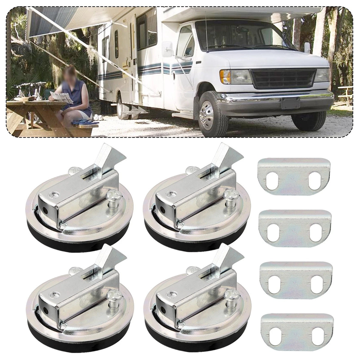 Latch for Marine Boat Hatches, Bait Wells, Cabinet Doors (Universal)
