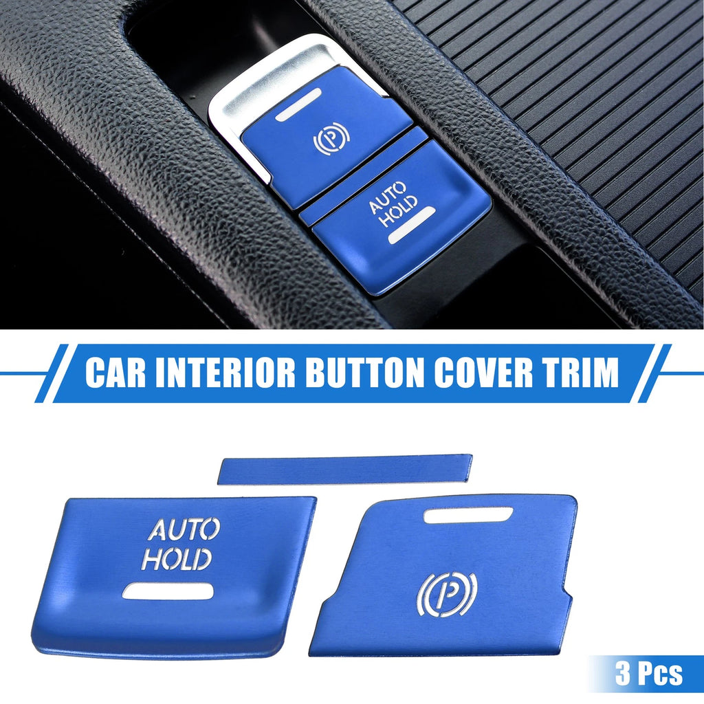 3 Pcs Center Console Electronic Handbrake Button Cover for VW Arteon CC (2017–2023)