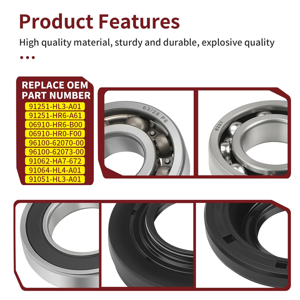 Rear Differential Bearing Seal for Honda Foreman Rubicon 500 520 FA FM (2015–2024)