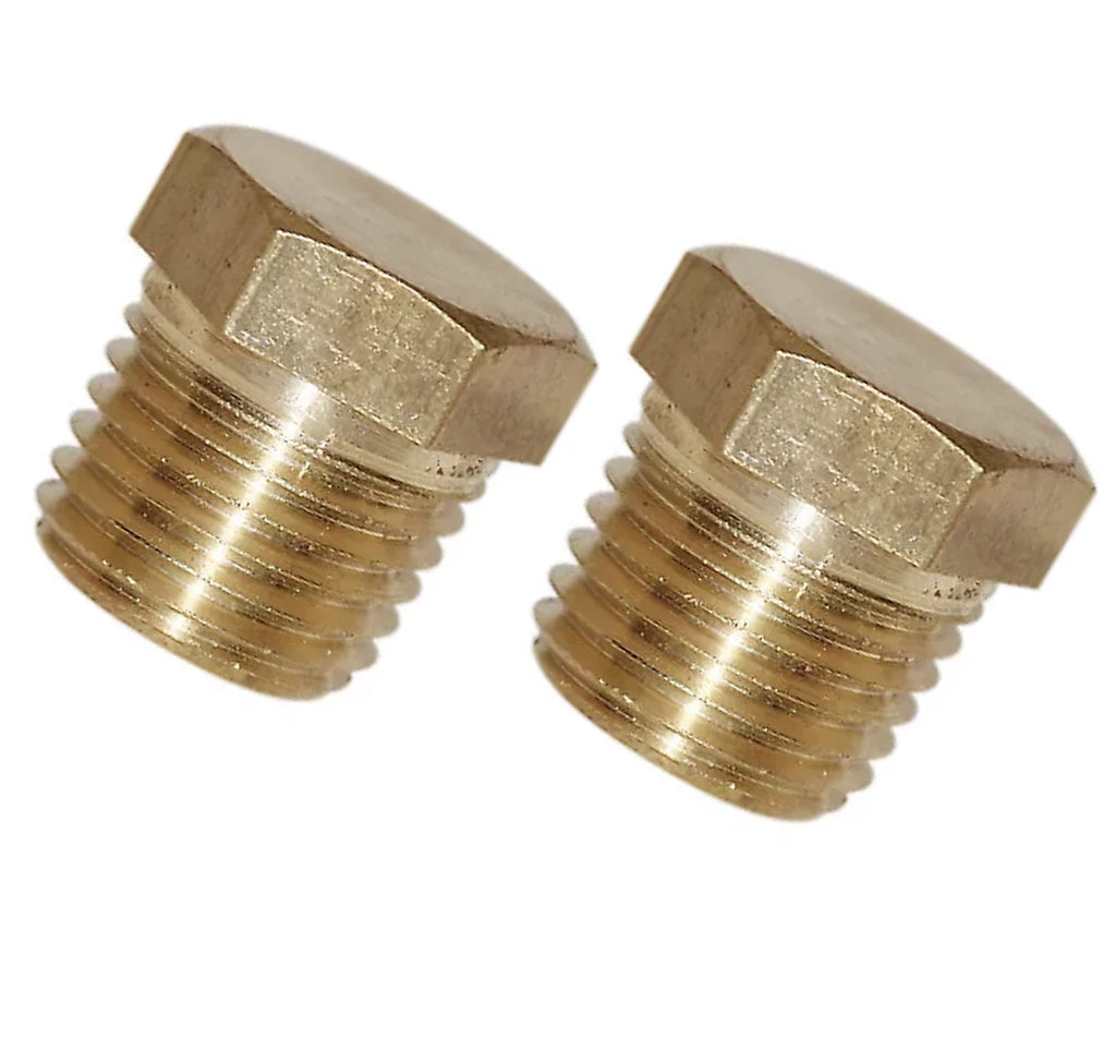 Set of 2 Pipe Plugs for Universal Marine Applications 1/4" NPT 22-36382 18-4256