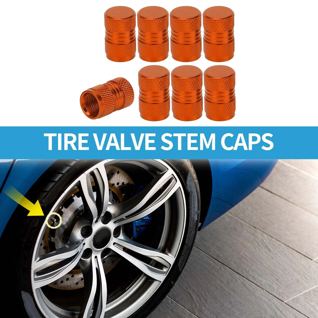 Valve Stem Caps 11x16mm Replacement Set for Car SUV Bike RV (8-Pack)