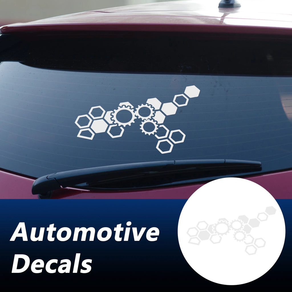 Reflective Bumper Decal for Honeycomb Hexagon