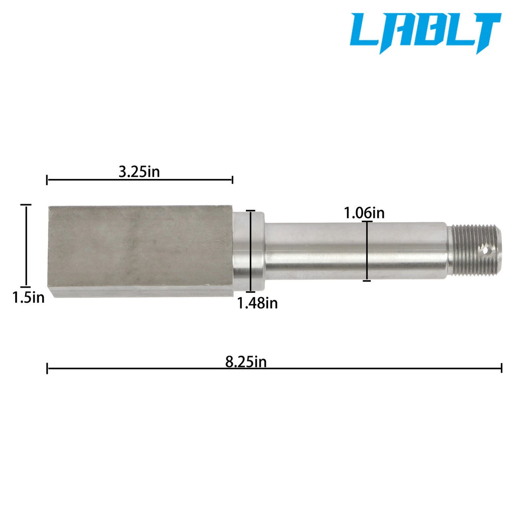 Set of 2 Square BT16 Spindles for 2000 lbs Axles (1-1/2")