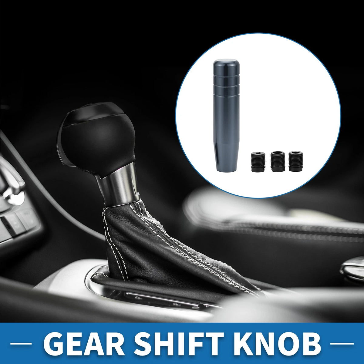 Shift Knob for Universal Fit (Automatic/Manual) - 13cm Aluminum Alloy, Set of 1