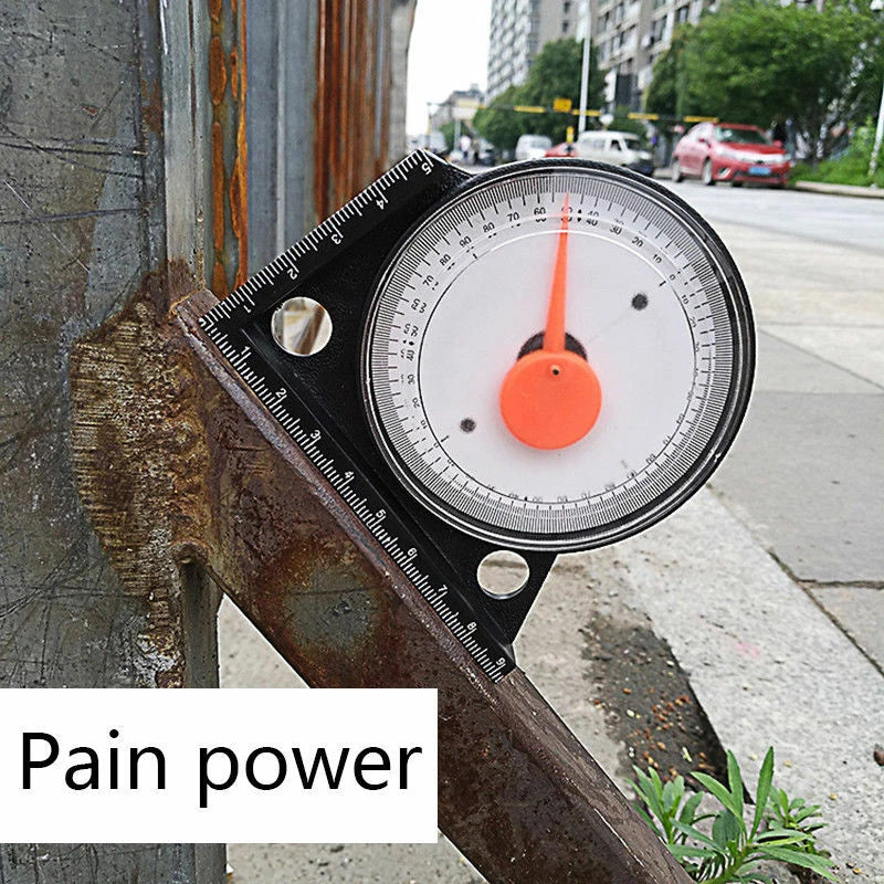 Magnetic Inclinometer Protractor Level Meter Angle Measure Slope 0-90 Degrees