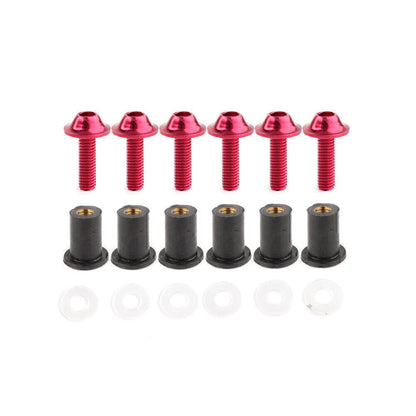 Windscreen Windshield Red Bolts Screw Fixing Kit For Honda CBR250 300 650 900