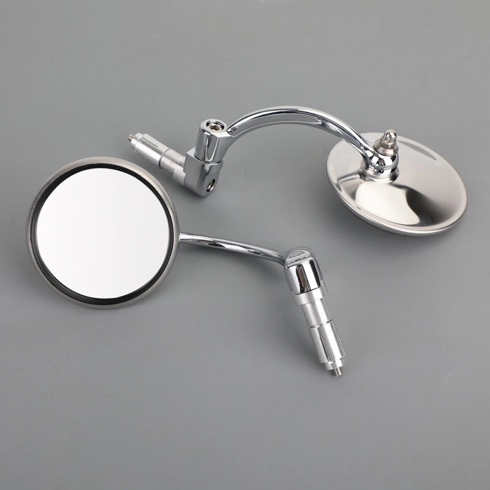 Chrome Handlebar End Mirrors for Motorcycle Cafe Racer (22mm T9)