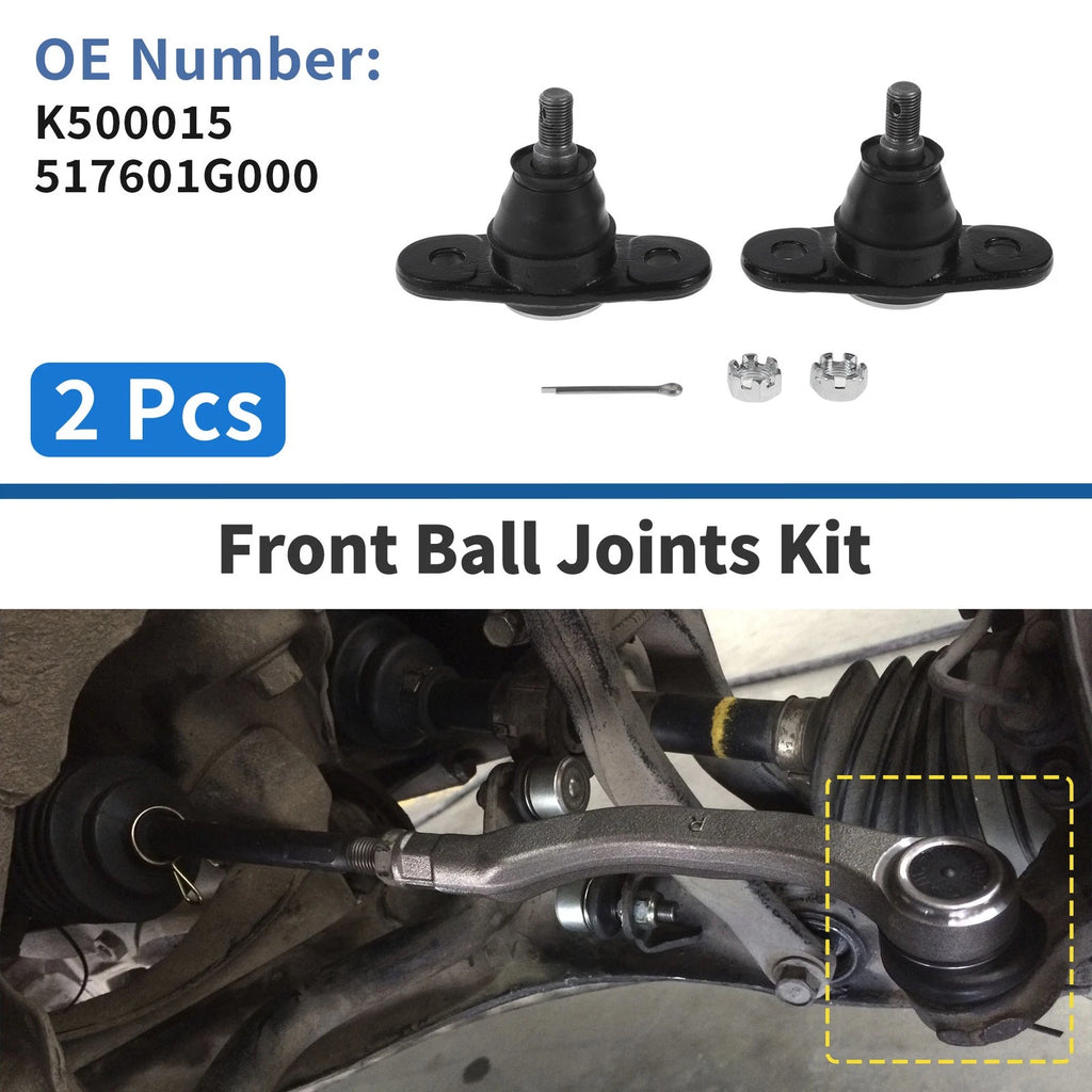 2 Pcs Front Lower Ball Joints Replacement for Hyundai Accent (2005–2010)