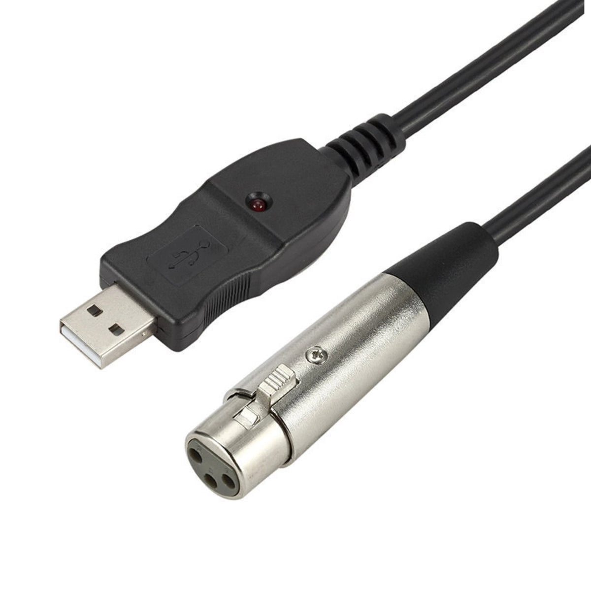 USB Microphone Link Cable for PC (USB2.0 Male to XLR Female)
