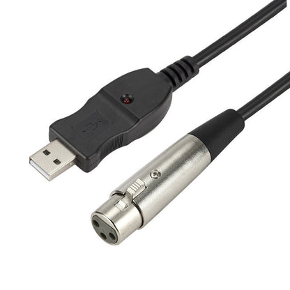 USB Microphone Link Cable for PC (USB2.0 Male to XLR Female)