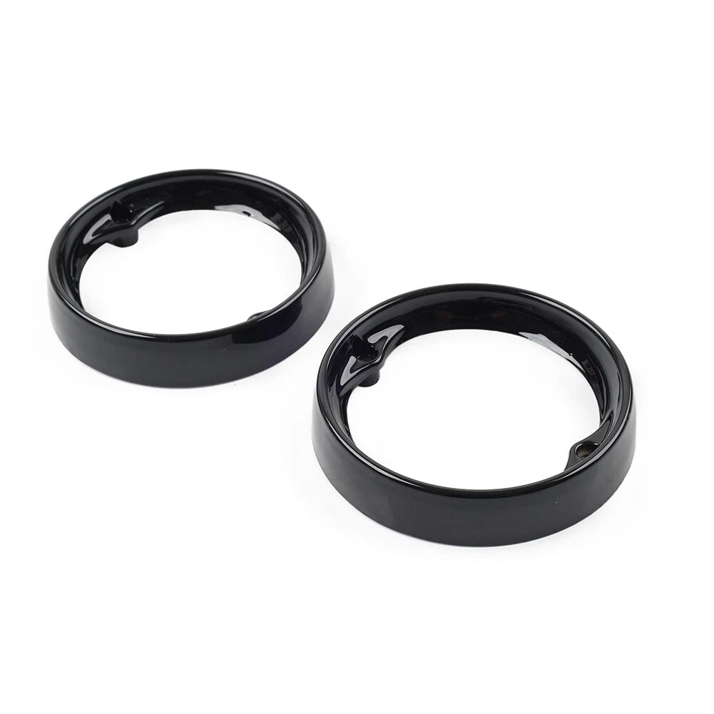 1 Pair Turn Signal Bezels for Harley Road King/Glide/Electra Glide (Black)