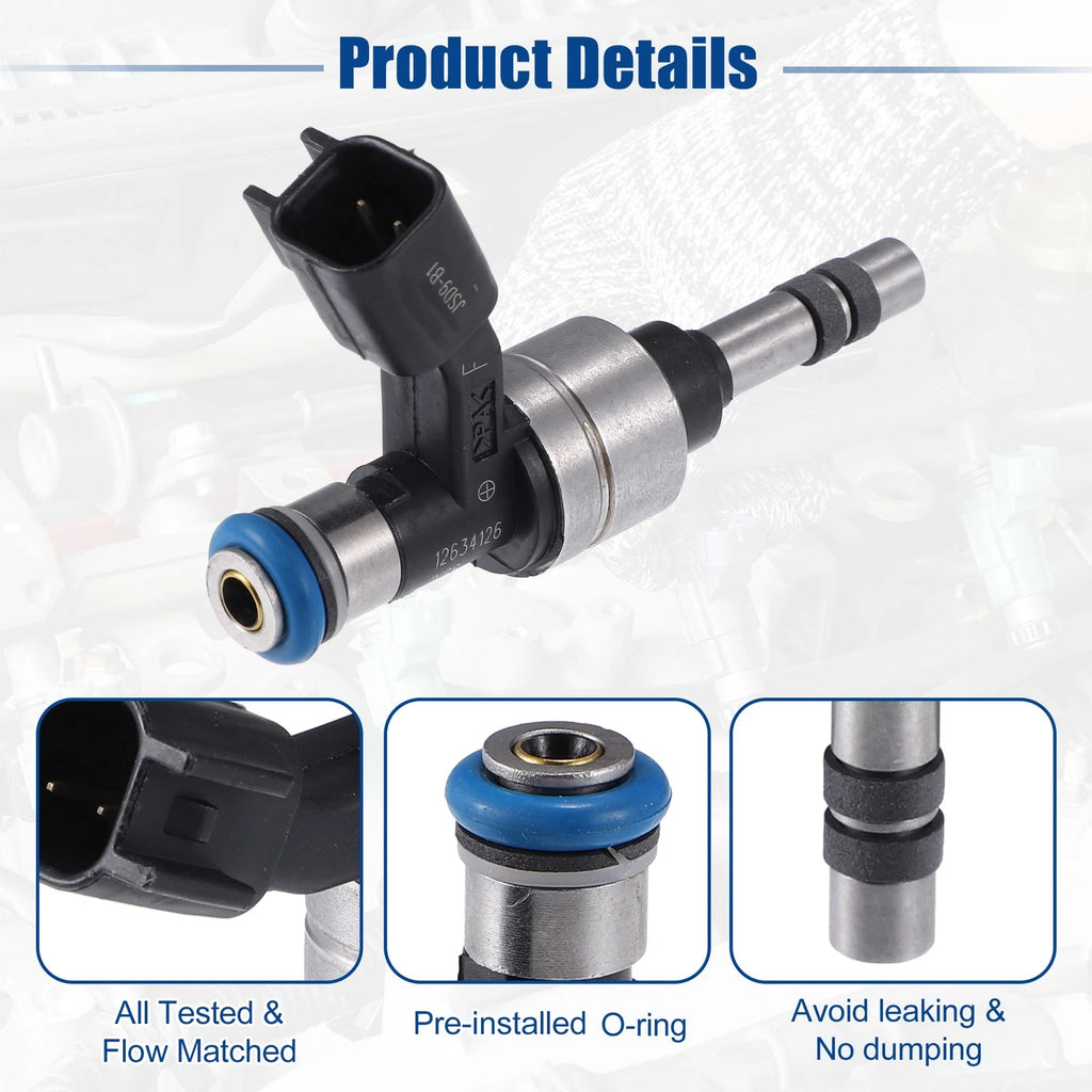 6PCS Fuel Injector Nozzles Replacement for Chevrolet Colorado 3.6L (2015–2016)