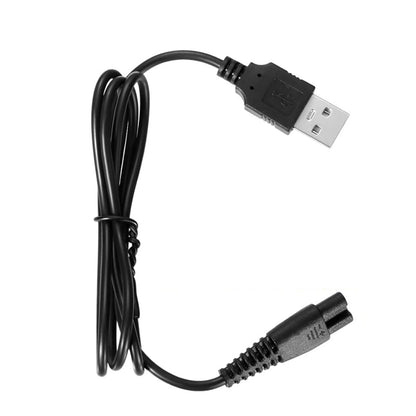 USB Charger Cable for Electric Shaver DC 12-24V 1A (124cm Length)
