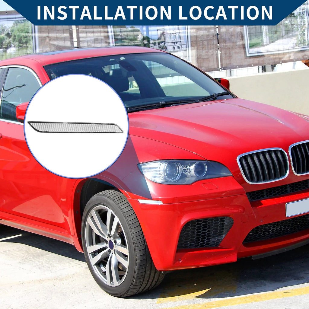 Front Left Bumper Reflector Replacement for BMW X6 (2008–2014) White