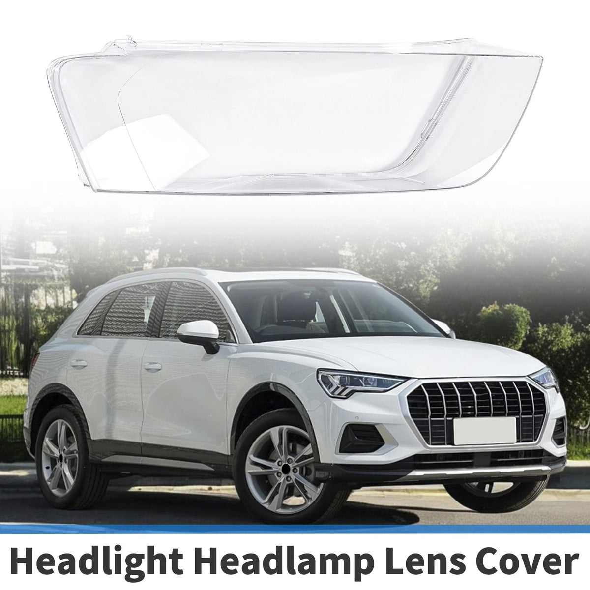 Headlight Lens Cover Front Right Replacement for Audi Q3 (2012–2015)