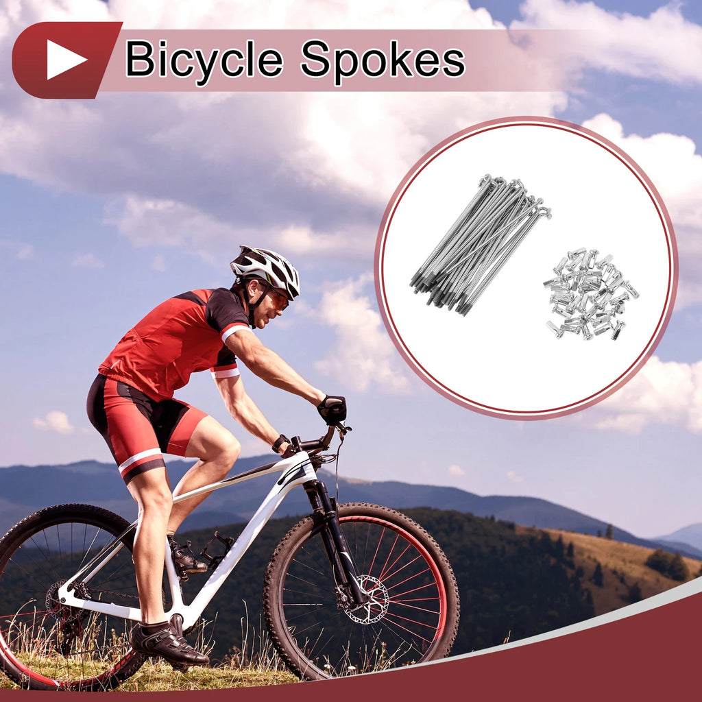 Bicycle Spokes 90mm Steel Galvanized Replacement Set for 12G Wheels (90mm)