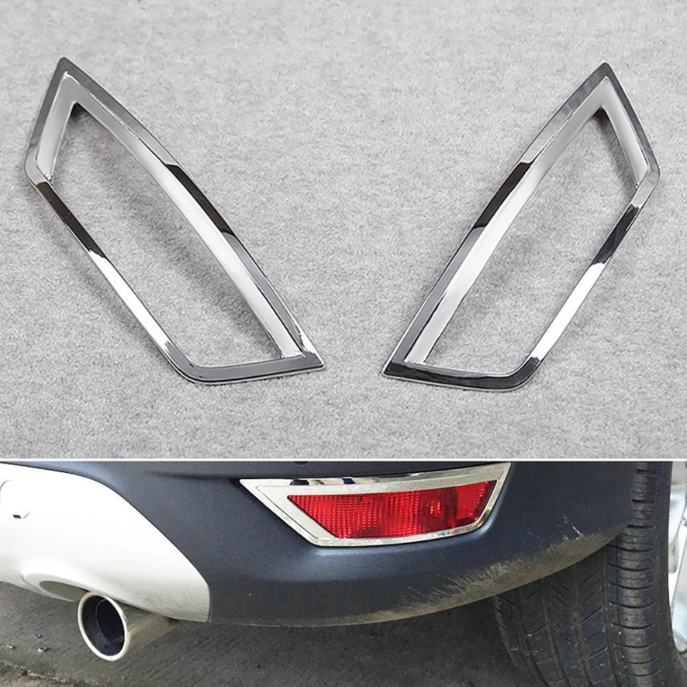 2X Chrome Rear Bumper Fog Light Lamp Cover Trim for Ford Escape (2013–2019)