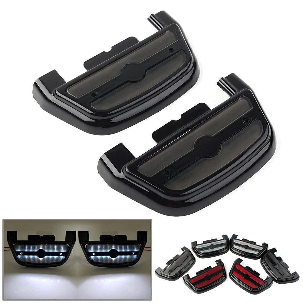 LED Light Passenger Footboard Cover for Harley Dyna Touring Road King