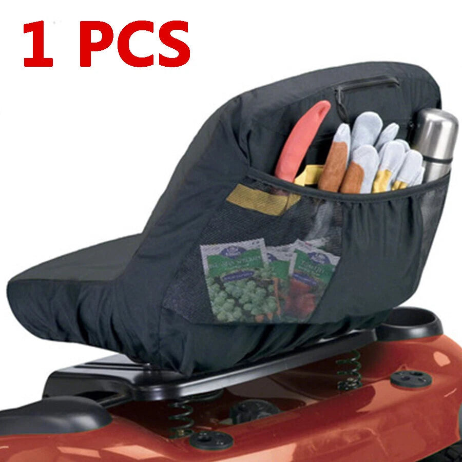 1 x Black & Grey Lawn Mower Tractor Seat Cover Thickened Comfort Protector Pad