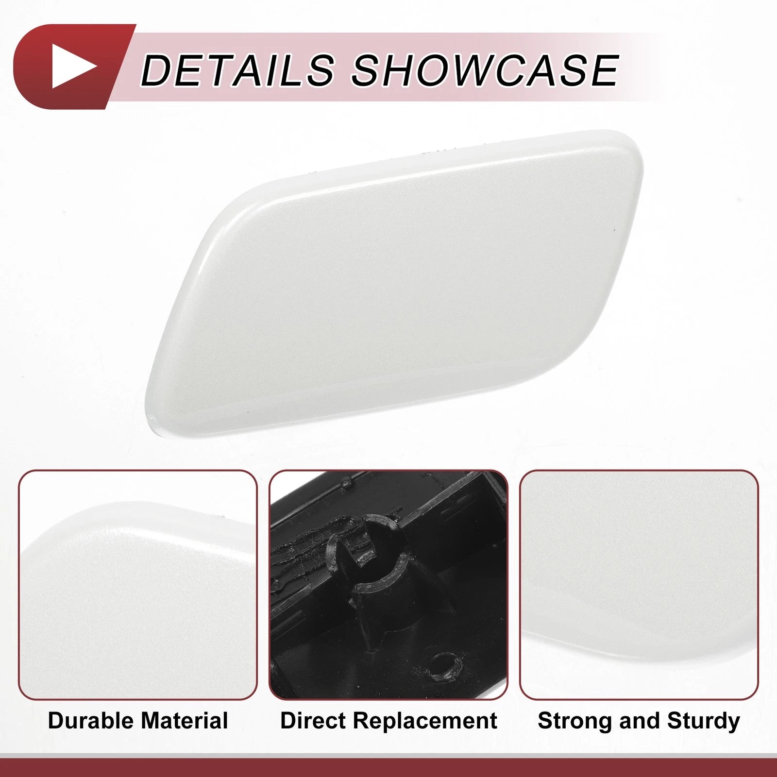 Front Left Washer Nozzle Cover Cap for Subaru Forester (2013–2015) White
