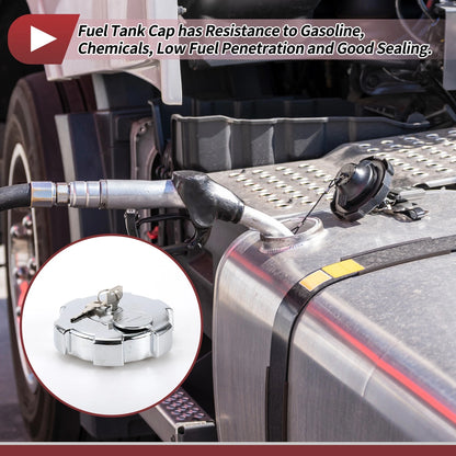 Locking Fuel Cap with 2 Keys for Volvo Scania Iveco and MAN (All Years)