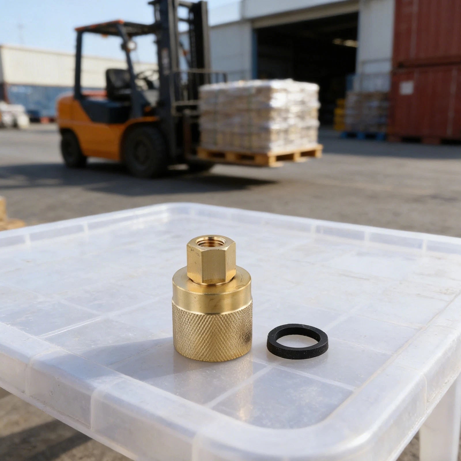 RE7141F Forklift Connector Adapter with Washer for Forklift