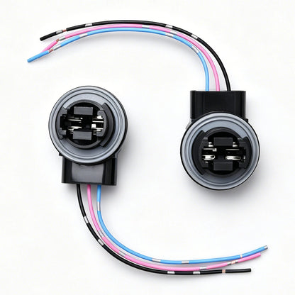 2-Pack 3157 Socket Harness for DIY Waterproof Connector (Universal)