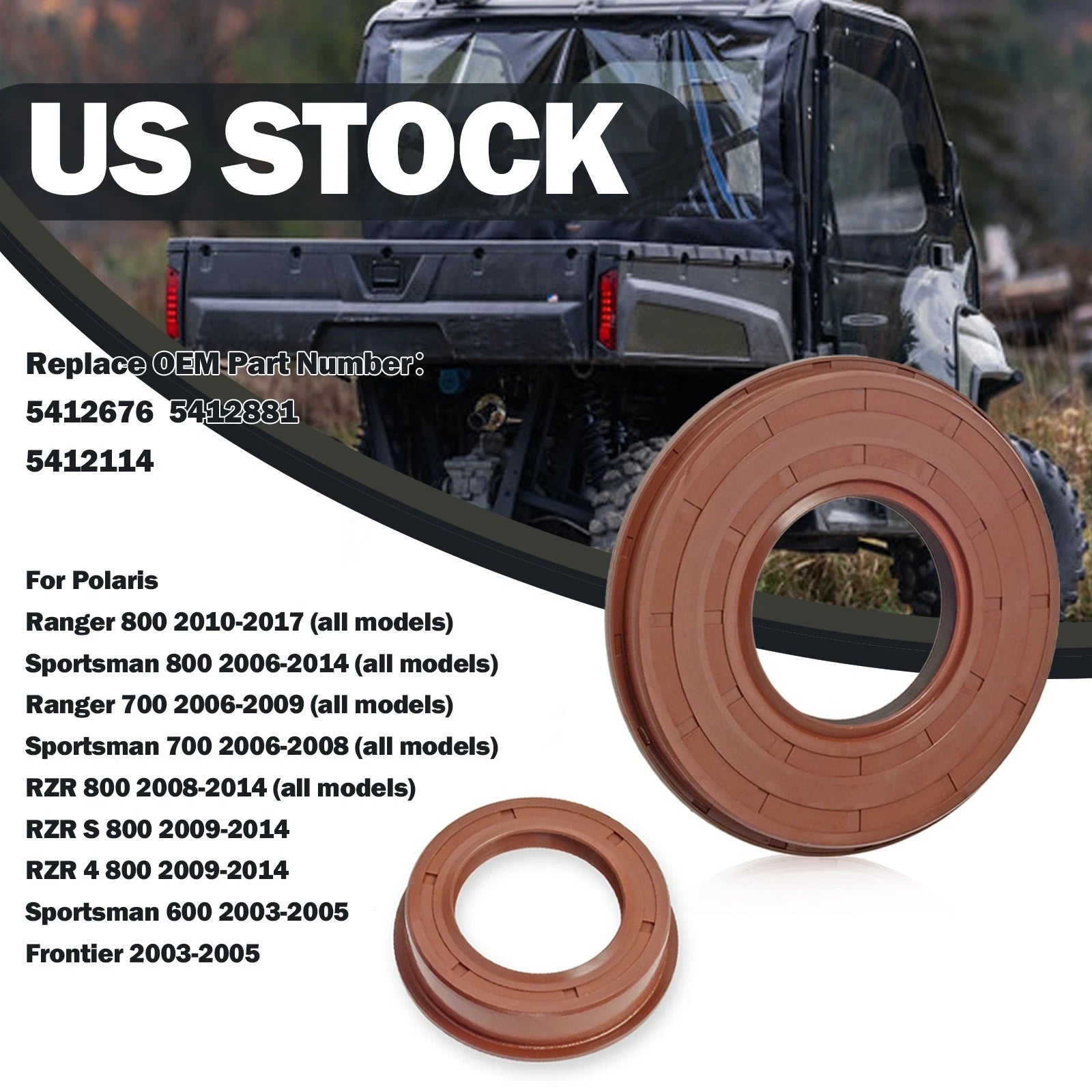 Crankshaft Crank Seal Kit for Polaris Ranger Sportsman RZR 700 800 (2006–2017)