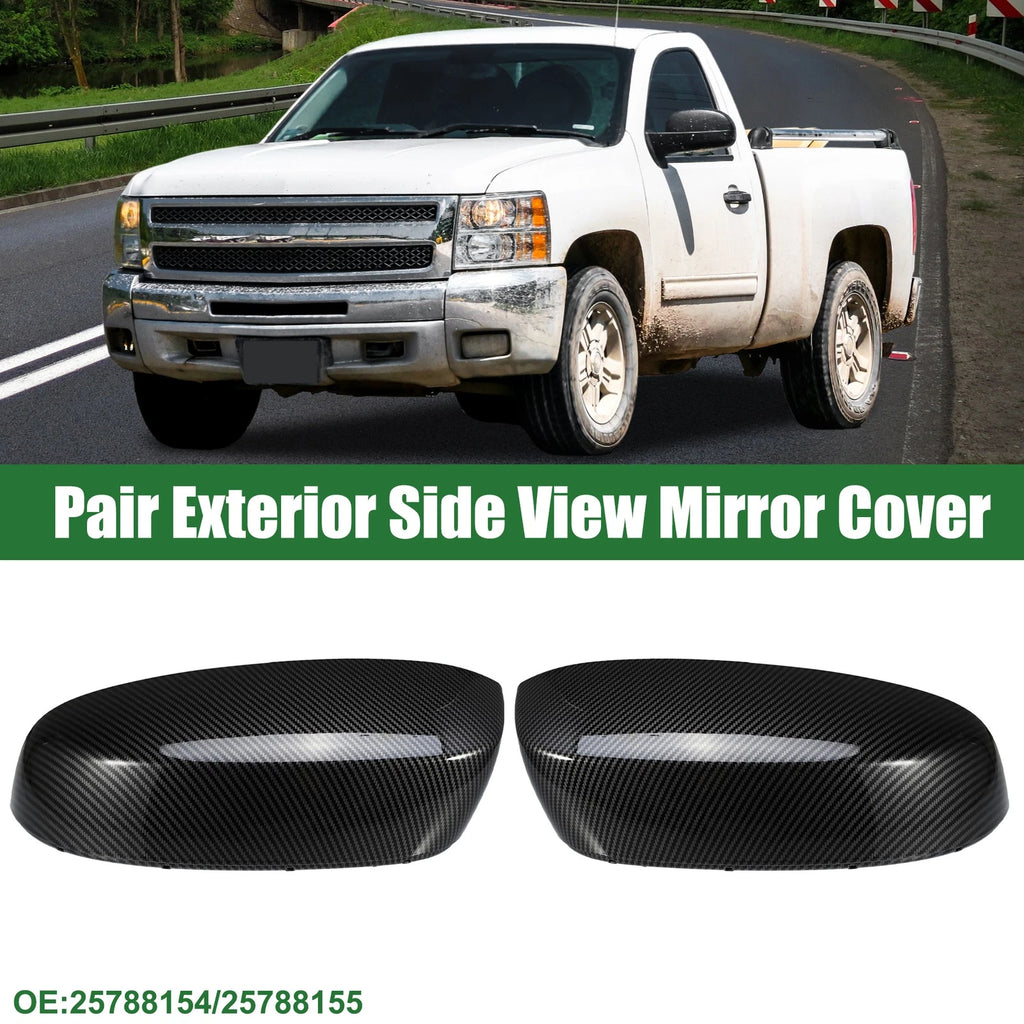 Rearview Mirror Cover Pair Left Right Replacement for Chevrolet Silverado 1500 (2014–2018)