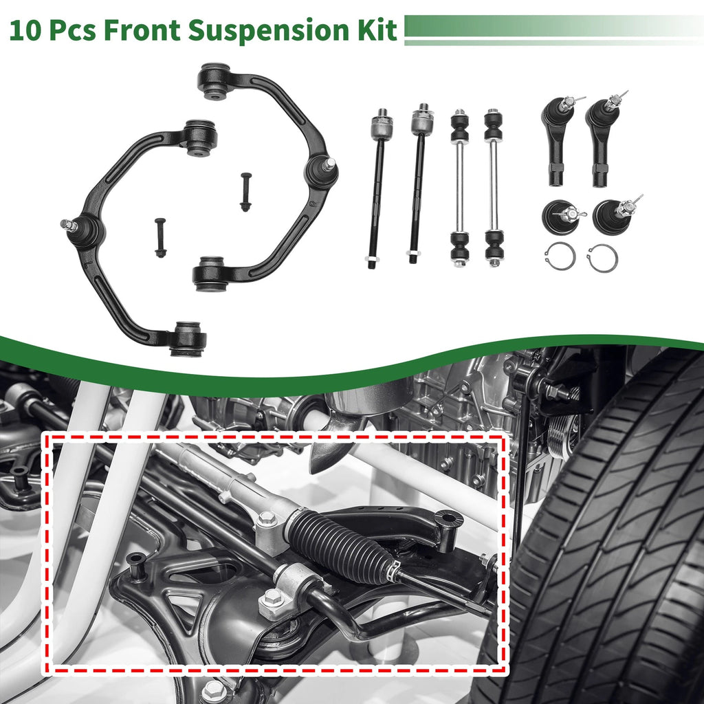 10 Pcs Front Upper Control Arms Replacement for Ford Ranger 2WD (1998–2011)