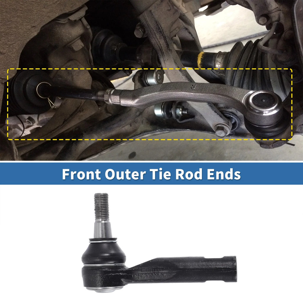 2pc Front Outer Tie Rod End Links Kit for GMC Canyon Chevrolet Colorado (2015–2022)