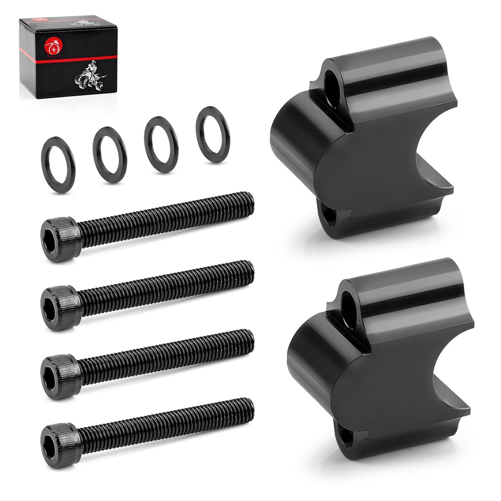 Handlebar Risers 7/8" Bar Clamp Kit for Honda Yamaha ATV Dirt Bike (30mm)