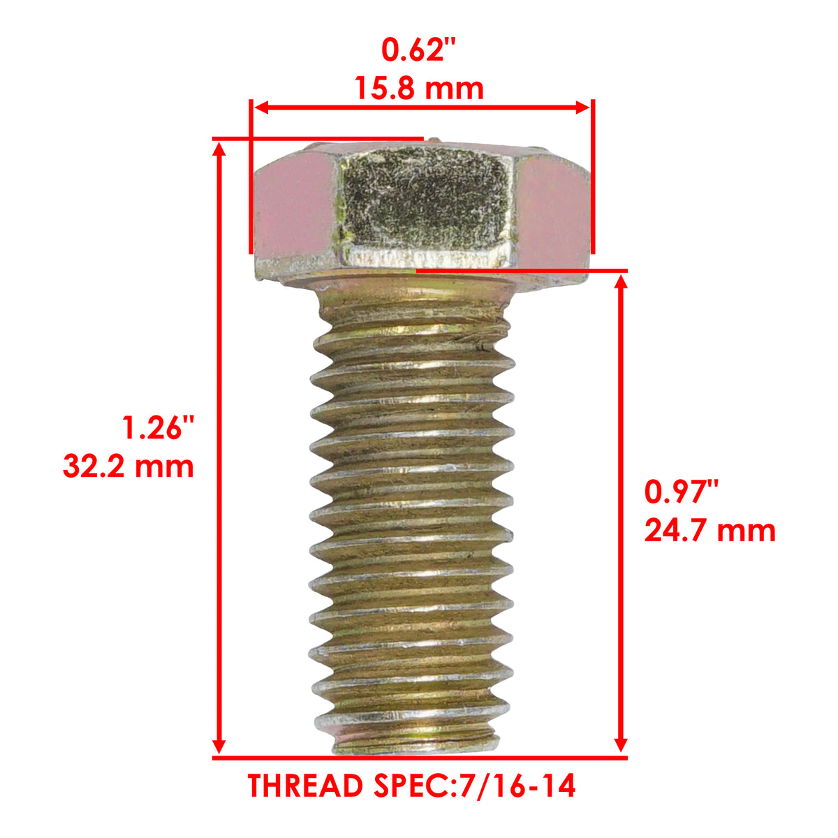 Deck Spindle Blade Bolt Replacement for Cub Cadet MTD (2007–2018)