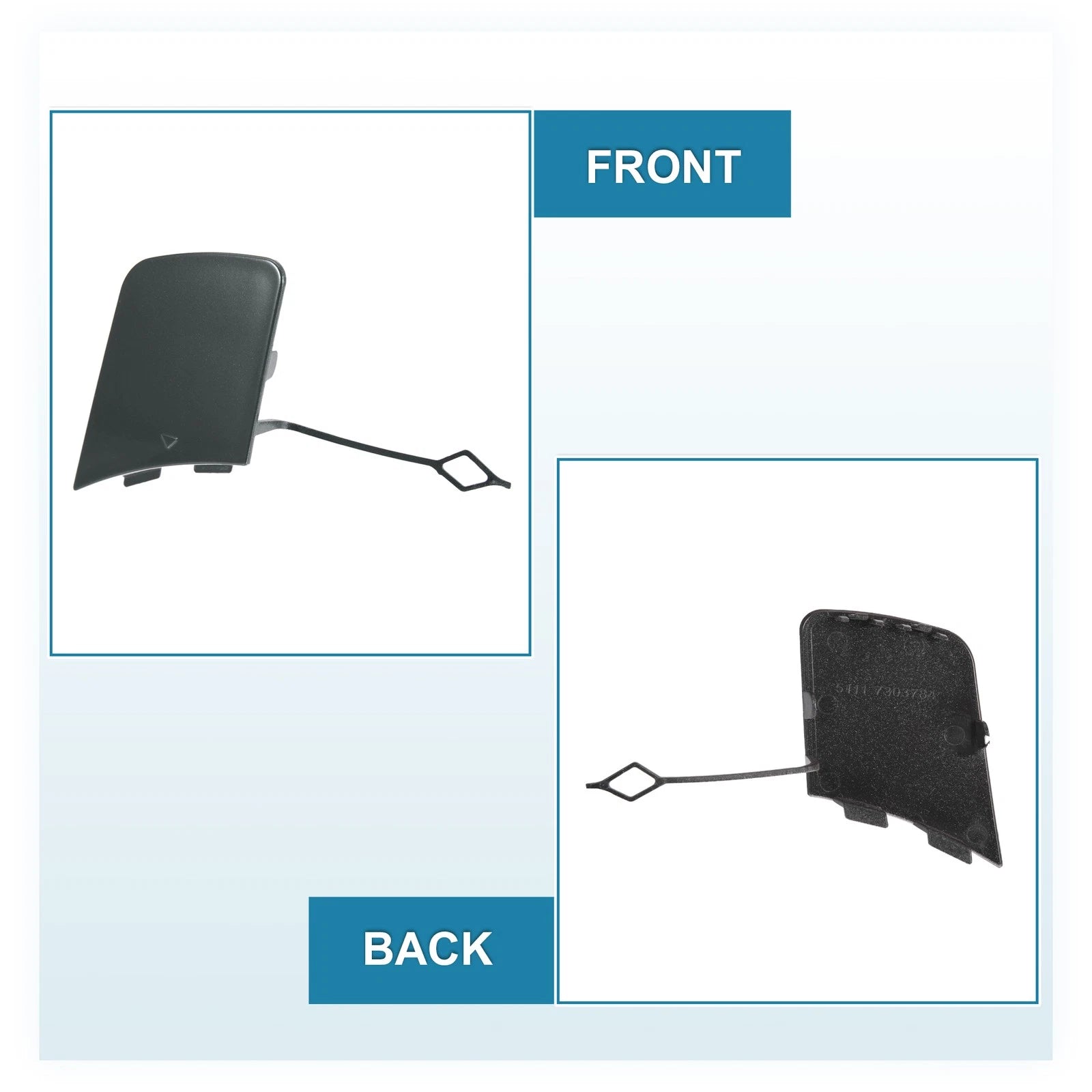 Front Bumper Tow Hook Cover for BMW X1 E84 (2012–2015) Gray