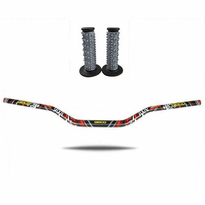 Black Handlebar with Grips for Dirt Pit Bike (28mm, 1-1/8")