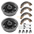 2X Front Brake Drum & Brake Shoes Kit W/Bolts for Kawasaki Mule 500 550 (1993–2006)