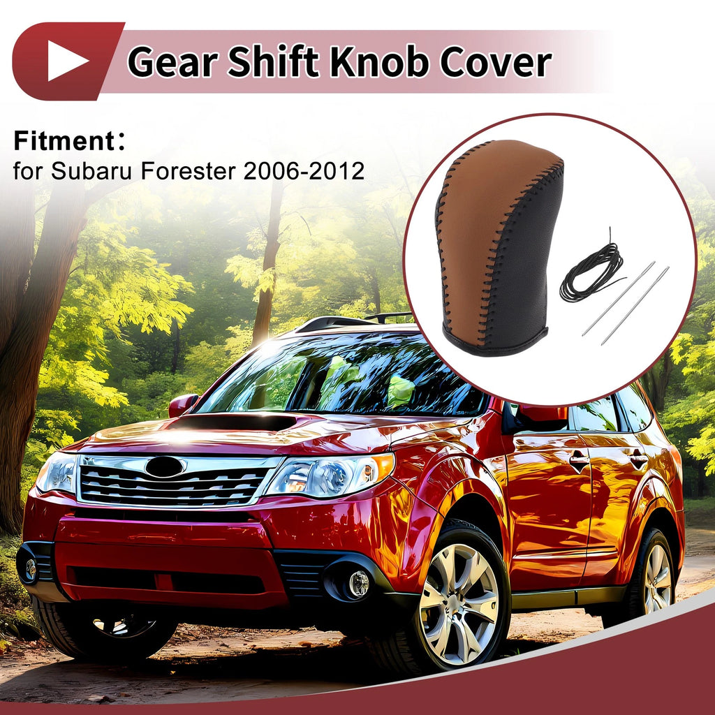 Gear Shift Knob Cover Replacement for Subaru Forester (2006–2012) Brown