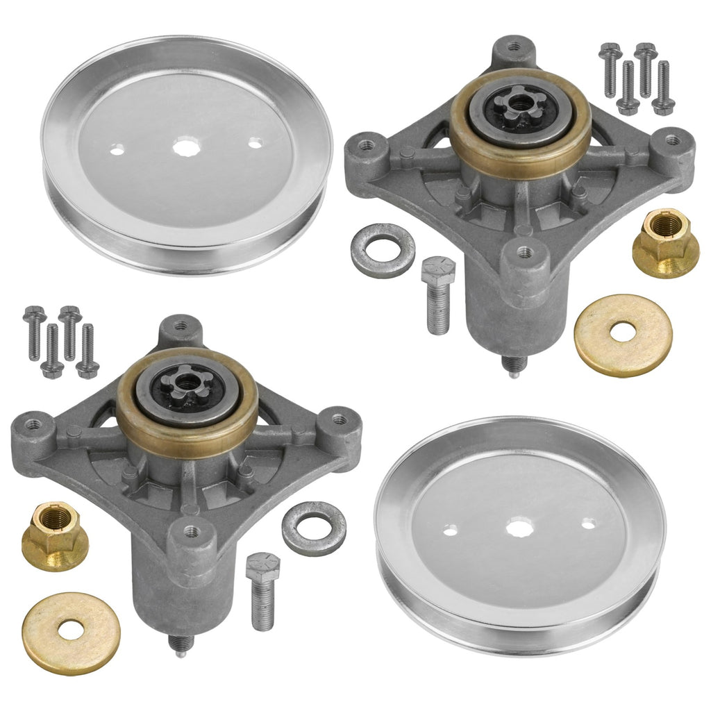 Deck Spindle and Pulley Replacement for Poulan PB145G42 (1990–2010)