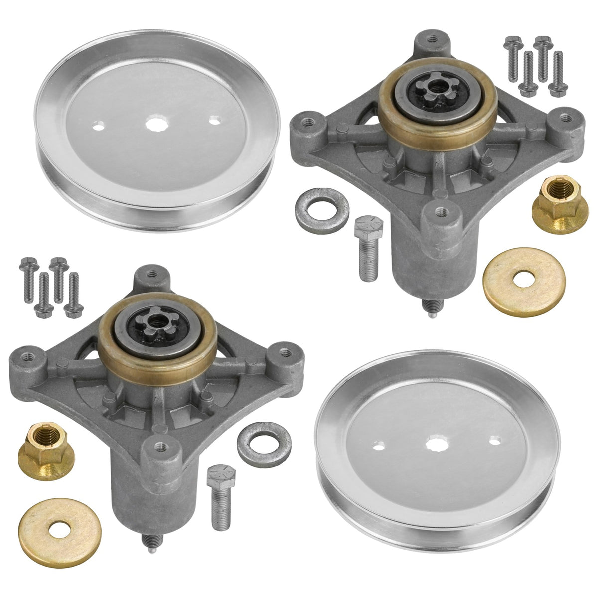 Deck Spindle and Pulley Replacement for Poulan PB145G42 (1990–2010)