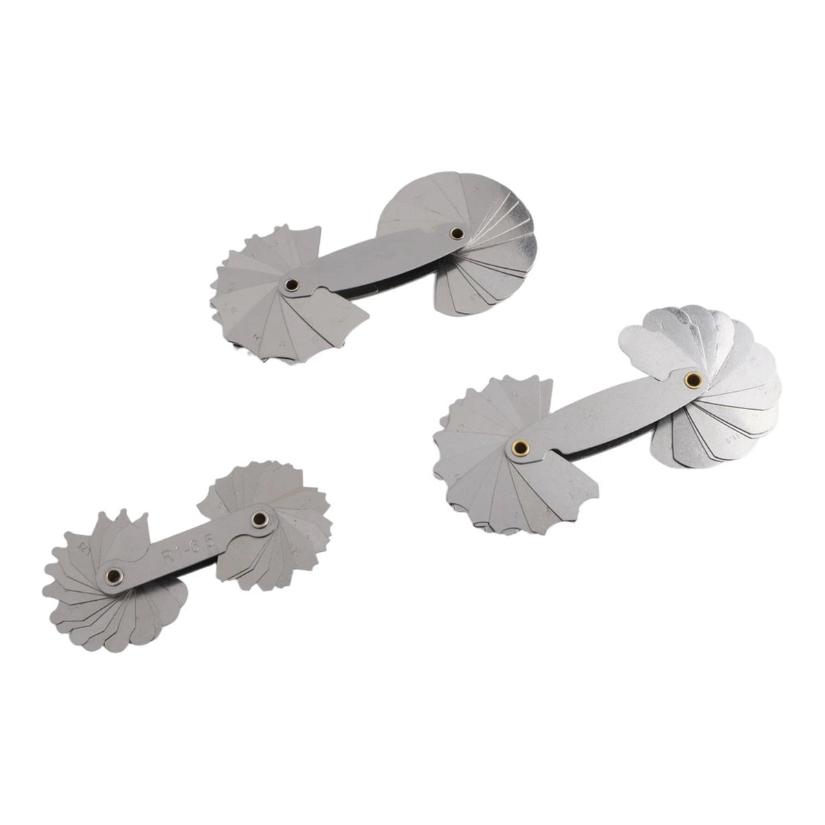 3pcs Stainless Steel Radius Gauge Set for Accurate Concave Measurement