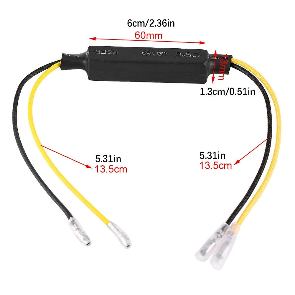 Set of 4 LED Load Resistor Decoders for Motorcycle Turn Signal Indicator Light