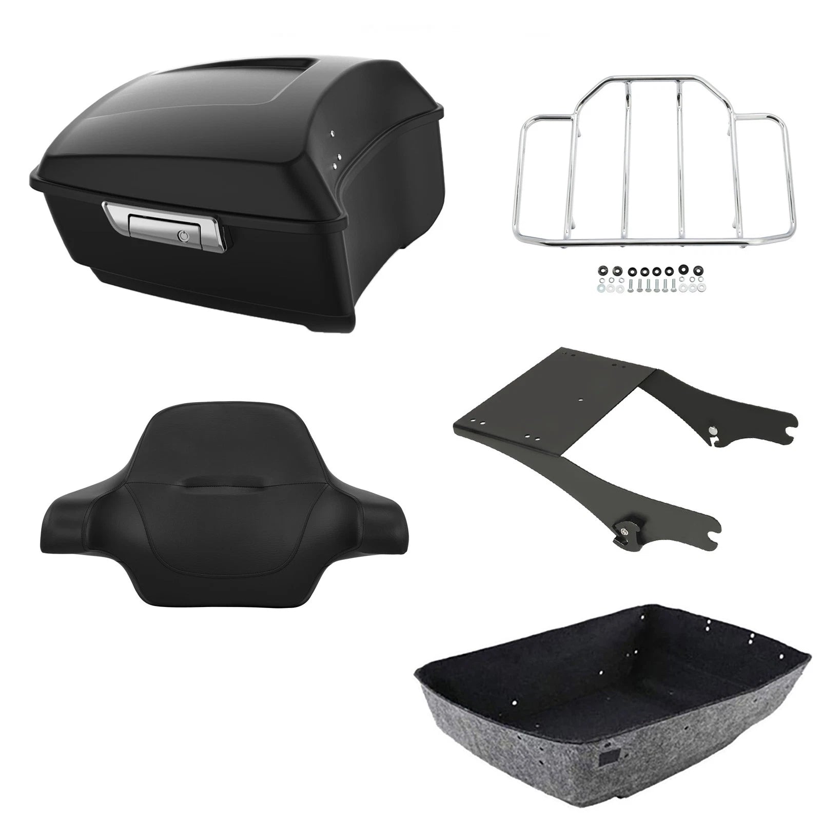 Matte King Trunk Backrest Mount Rack for Harley Electra Glide (1997–2008)