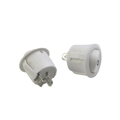 2X Rocker Switches for Caravan (Mini Snap-In Terminal, White)